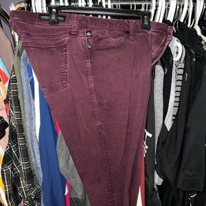 Maroon skinny jeans mid rise